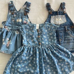Oshkosh 'B'gosh bundle three pieces. Baby girl size 12 months